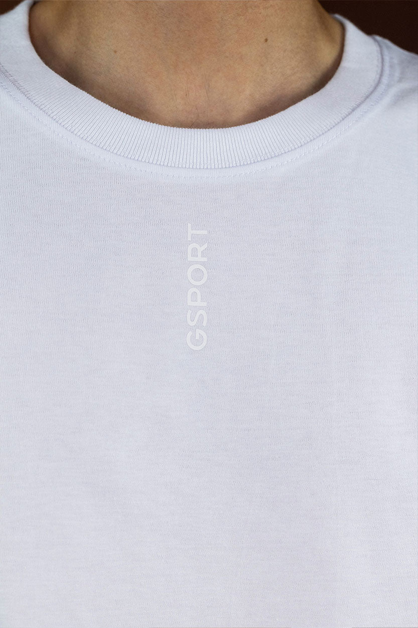 camiseta gsport manga corta blanca
