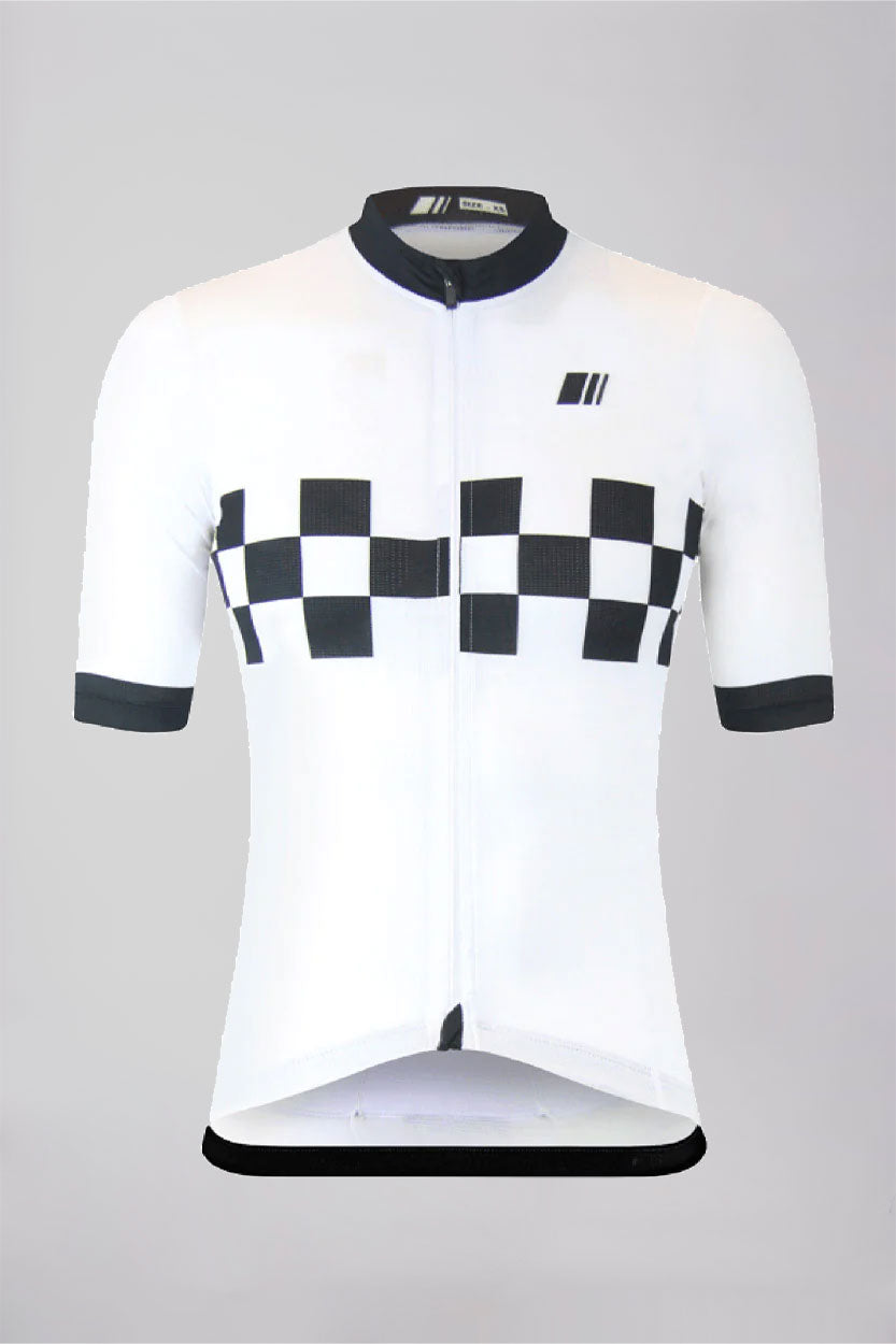 Maillot blanco negro ciclismo vintage campeon jersey peugeot