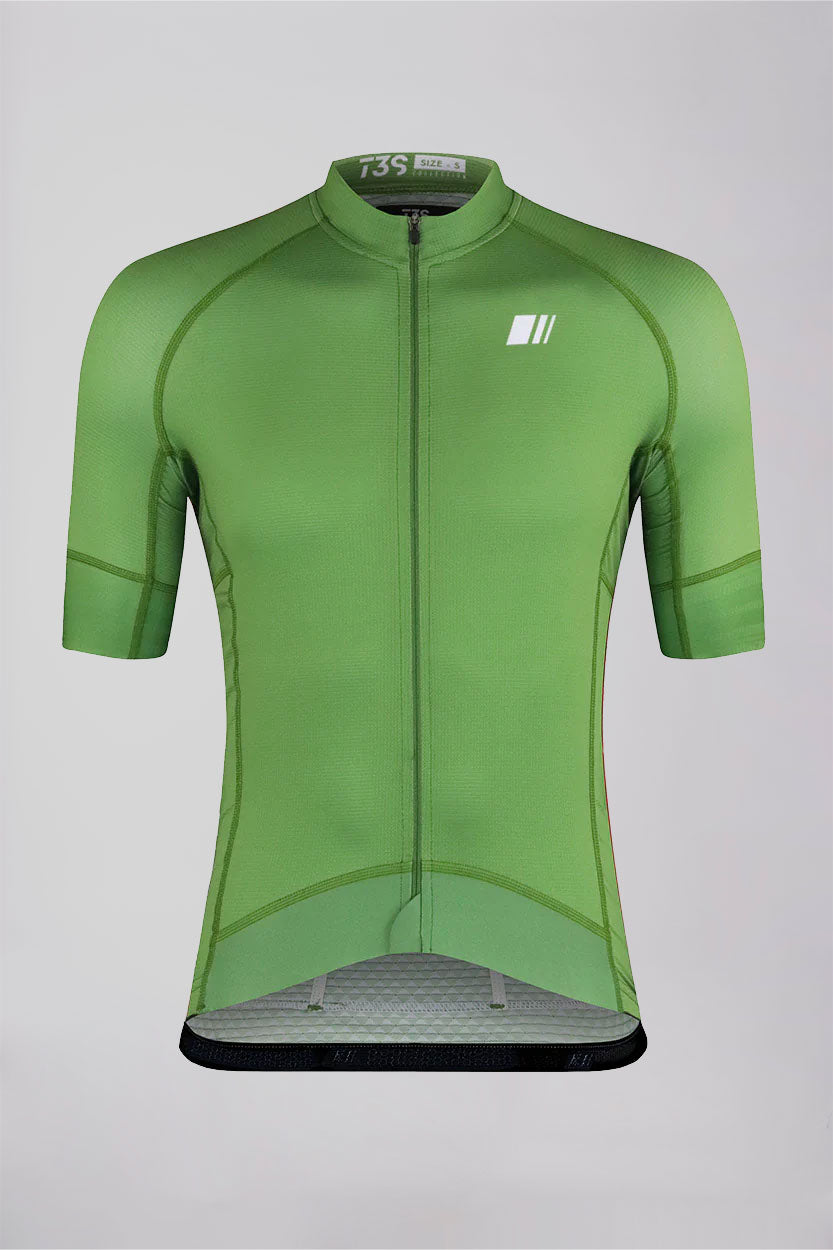 Maillot pro team mind verde moss manga corta hombre coleccion ropa ciclismo gsport