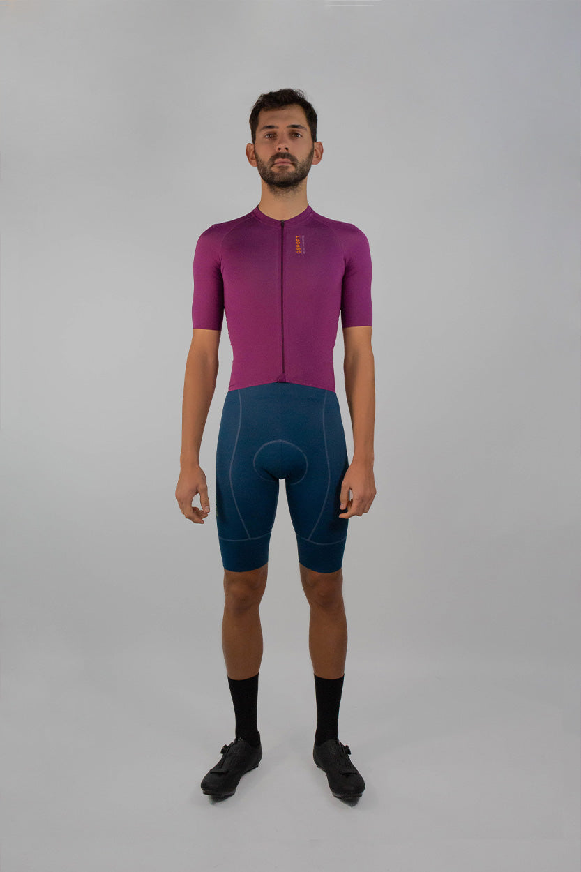 ropa de ciclismo gsport  de hombre morado corto verano pro team