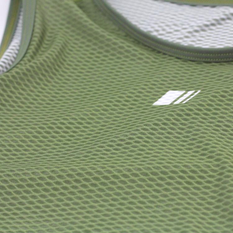 camiseta transpirable rejilla verde militar kaki base layer