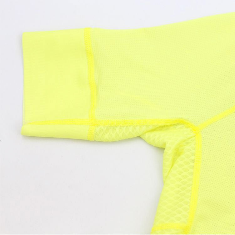 Maillot pro team manga corta amarillo yellow fluor neon coleccion ciclismo ropa gsport