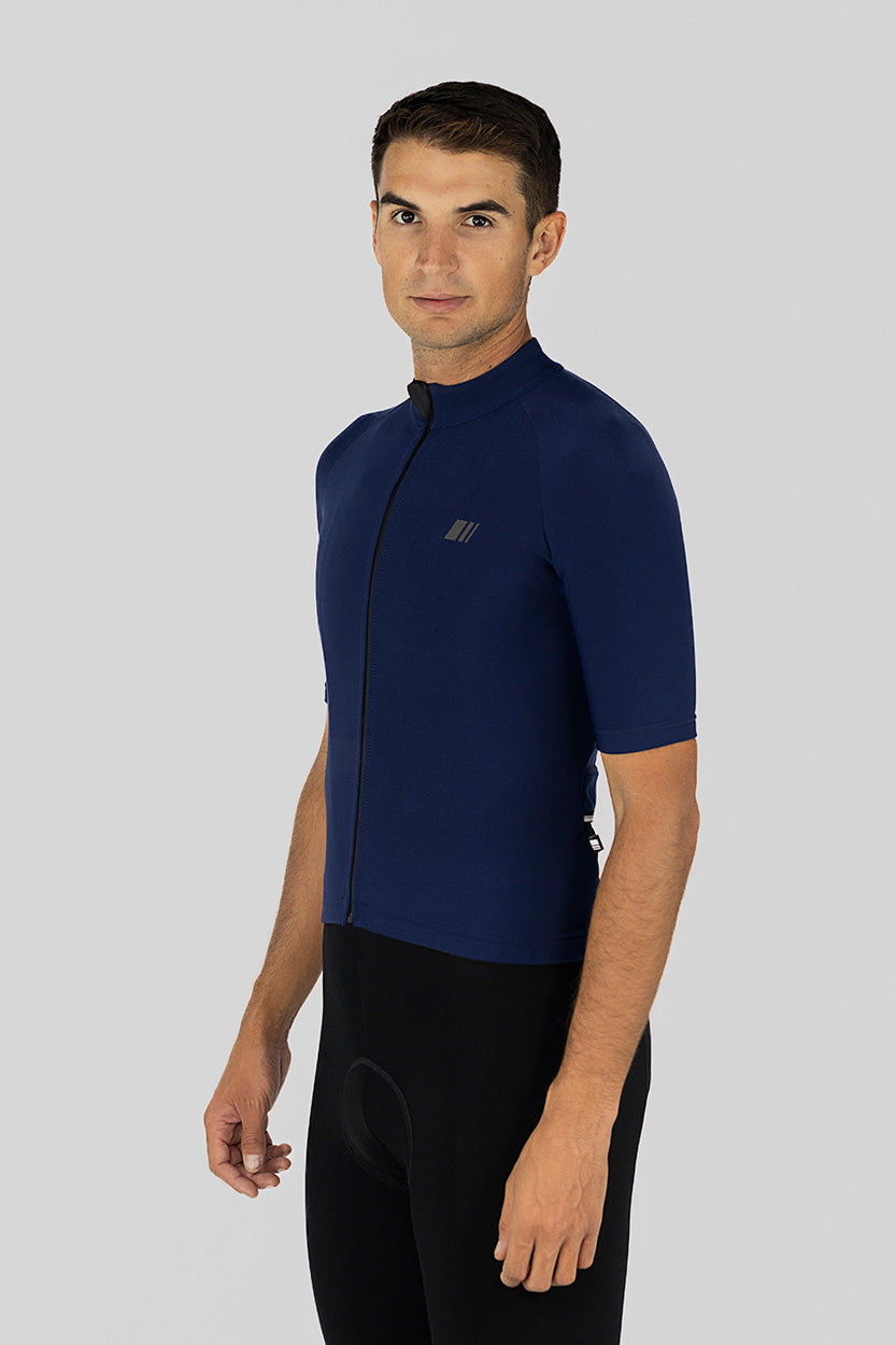 maillot aquazero azul marino navy ciclismo cycling jersey invierno ropa coleccion gsport impermeable waterproof