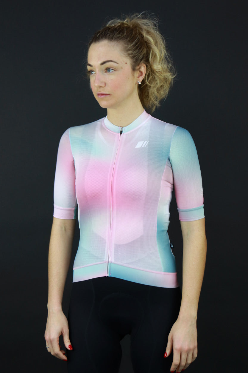 maillot aero cell merkel mujer manga corta jersey cycling ropa ciclismo coleccion gsport ss22 verano 2022