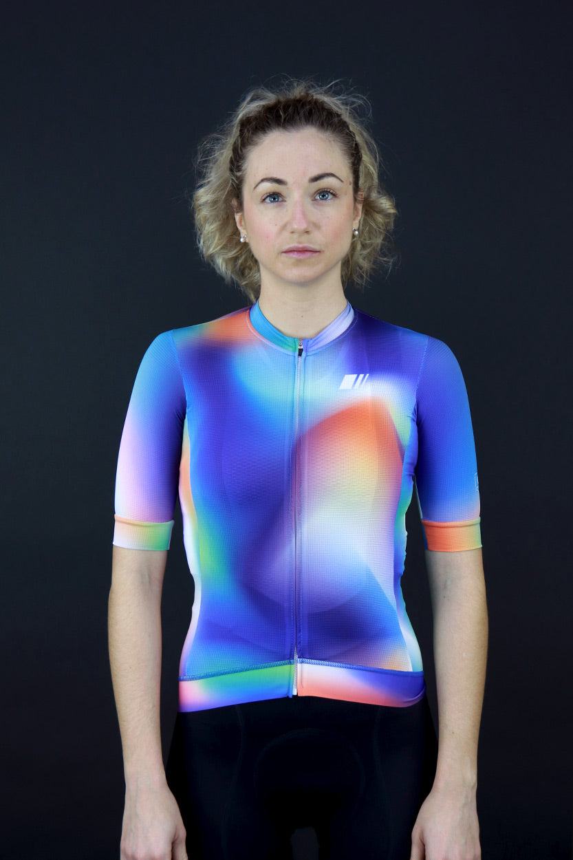 maillot aero cell rods manga corta mujer coleccion gsport ropa ciclismo jersey verano ss22 2022 