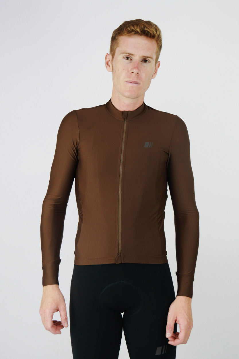 Maillot manga larga largo lightwinter invierno belgique chocolate marron coleccion ciclismo ropa gsport