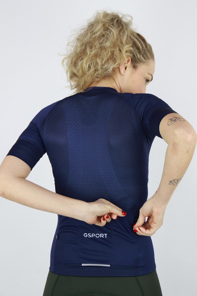 Maillot pro team mind azul marino navy manga corta hombre coleccion ropa ciclismo gsport